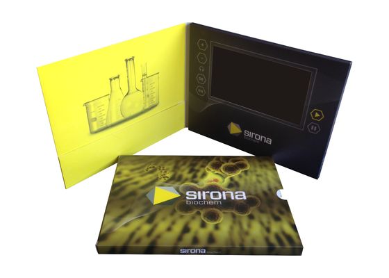 Scheda video di auguri con schermo TFT da 7 pollici, registrabili, in cartone rigido per idee scenografiche