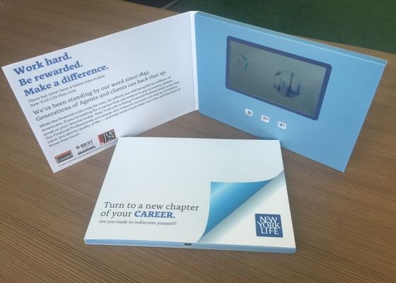Dobra cena Reklama i promocja Użyj 5 cali ekranu LCD dynamicznej broszury wideo z A5 Drukuj cyfrową broszurę wideo PVC050 w Internecie