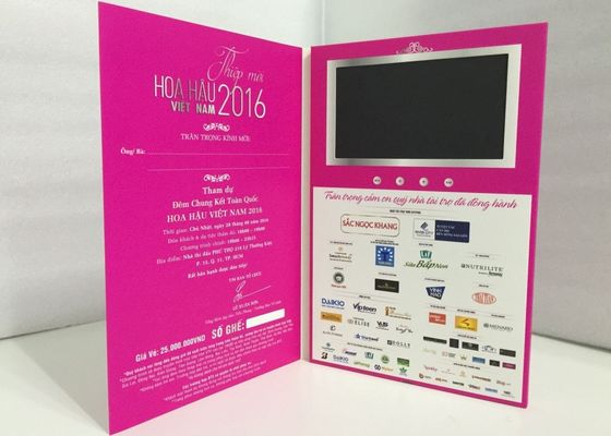 Harga bagus Iklan dan promosi Gunakan brosur video layar LCD 5 inci dengan cetak foil perak ukuran A5 on line