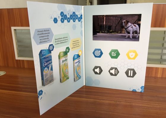 Giá tốt Video trong công nghệ in 7inch màn hình lcd video brochure video kỹ thuật số danh thiếp cho thương hiệu y tế / dược phẩm trực tuyến
