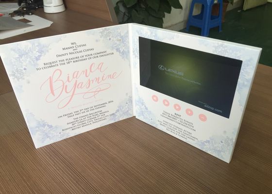 Prezzo buono Biglietto di auguri video virtuale HD creativo 153x86mm Display Salvaspazio Portatile in linea